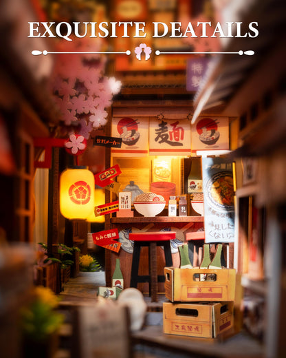 Rolife Book Nook Sakura Wine Alley – DIY Miniaturhaus mit LED-Licht