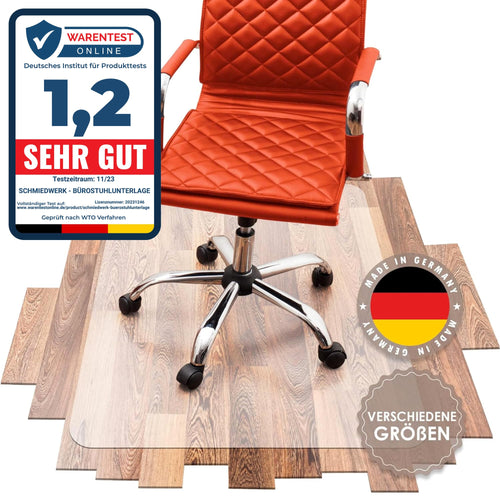 SCHMIEDWERK Bodenschutzmatte 120x145 cm milchweiss für Bürostuhl, rutschfeste Matte aus Polypropylen