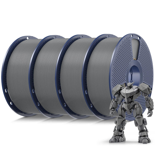 SUNLU PLA Filament 1.75mm Grau, 4x 1kg Spulen für FDM 3D-Drucker – vier graue Kunststoffspulen