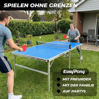 Original Cup EasyPong Tischtennisplatte klappbar, Blau, 182 x 91 cm