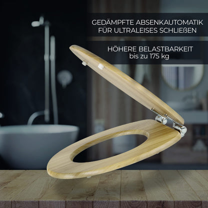Wachaberga WC-Sitz aus Holz mit Absenkautomatik und Softclose