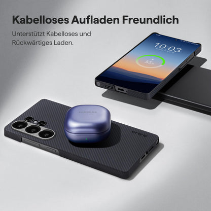 pitaka Samsung Galaxy S25 Ultra Aramid Hülle - Schwarz/Grau