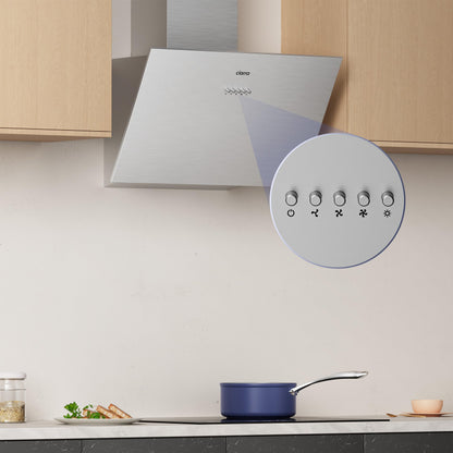 CIARRA CBCS6762A A+++ Kopffreie Schräghaube - 60cm Umluft Silber