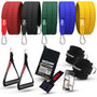 NEOLYMP Resistance Bands Set – Fitnessbänder mit 5 Stärken & Griffen, Türanker und Tragetasche