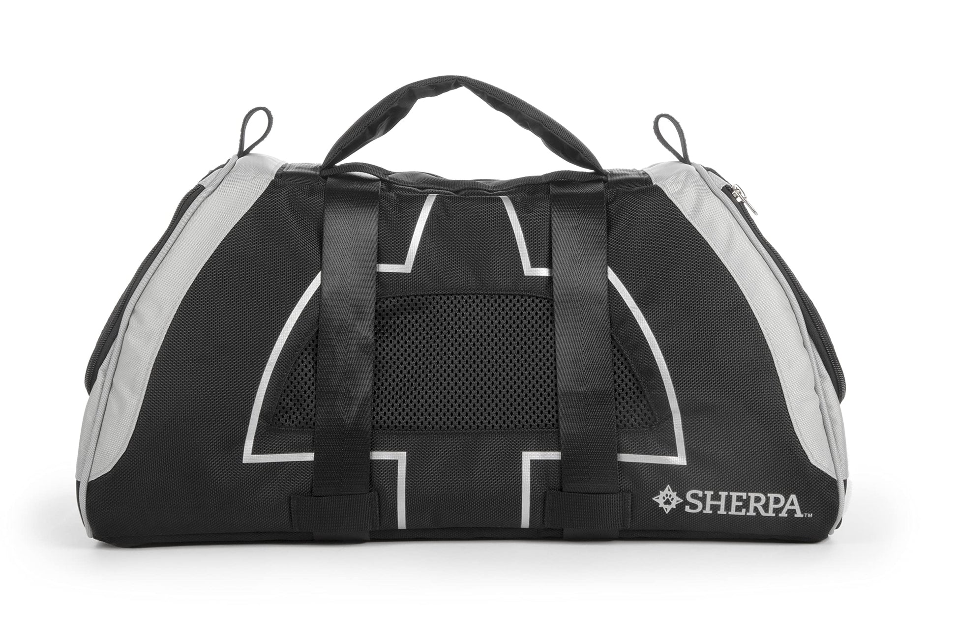 Sherpa Forma Frame Flug Transportbox M – Schwarz. Schwarze IATA-konforme Box für den sicheren Tiertransport von Haustieren im Flugzeug.