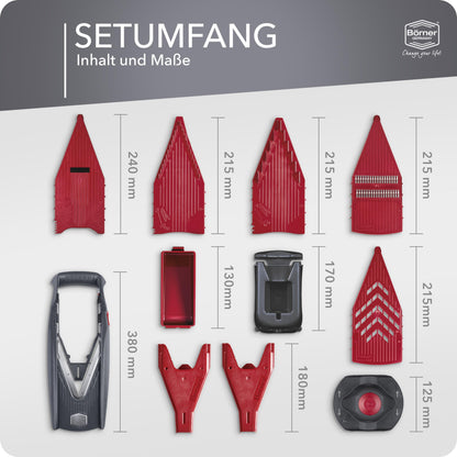 Börner Vital Gemüsehobel Profi Set - 12 Schnittarten Edelstahl