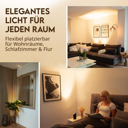 charlique® LED Uplight Spot Bodenstrahler - 2er Set Schwarz GU10