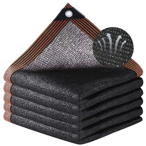 GartenPro Schattierungsnetz mit Ösen Sonnenschutz, ein schwarzes 80% dichtes Netz zum Reduzieren von Sonneneinstrahlung im Garten.