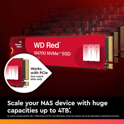 WD Red SN700 NVMe Solid State Drive für NAS – 500GB