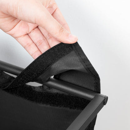 HOOBRO EBF38XY01G1 Wäschekorb 3 Fächer Vintagebraun-Schwarz