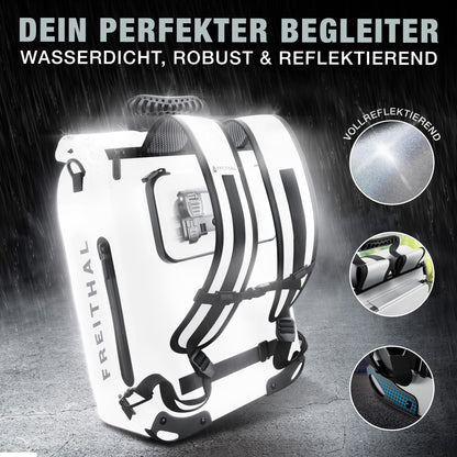 FREITHAL 3in1 Fahrradtasche 25L – wasserdicht & vollreflektierend