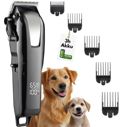 Alpenstern Hundeschermaschine – leiser Hundetrimmer mit 3h Akku, Keramikklinge für dichtes Fell