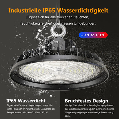 RUISUN UFO LED Hallenstrahler 150W dimmbar 25500lm IP65
