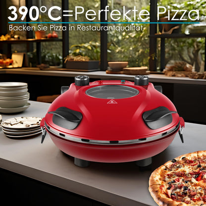Steinborg Pizzaofen elektrisch mit 32 cm Schamottestein, 390 °C