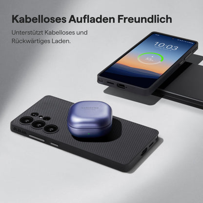 pitaka Samsung Galaxy S25 Ultra Aramid Schutzhülle - Schwarz/Grau