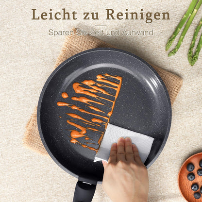 GiPP Topf- und Pfannenset 8-teilig, Antihaft-Keramik, Schwarz