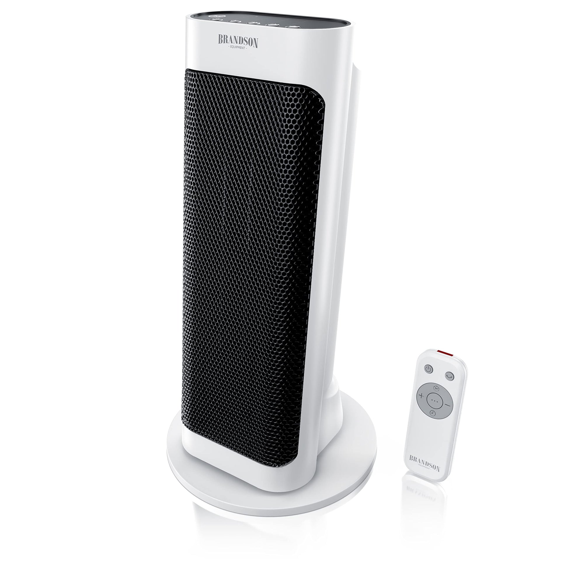Brandson Heizlüfter Fernbedienung energiesparend leise - Weiss. Rechteckiger, weißer Heizlüfter. Wärmt Räume effizient und geräuscharm.