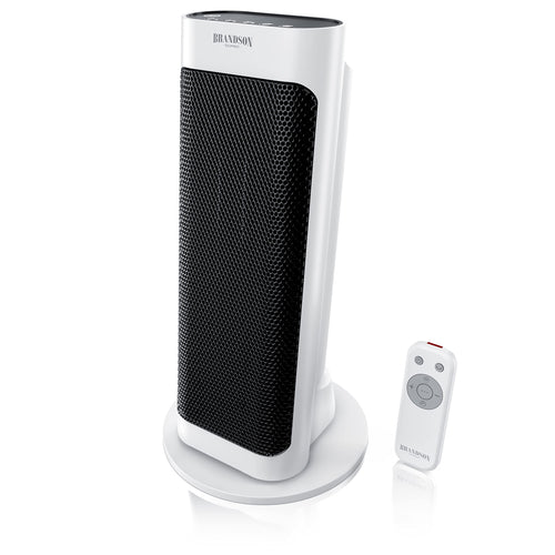 Brandson Heizlüfter Fernbedienung energiesparend leise - Weiss. Rechteckiger, weißer Heizlüfter. Wärmt Räume effizient und geräuscharm.