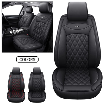 Udpomb Auto Vordersitzbezüge Kunstleder Schwarz Rhombus Paar