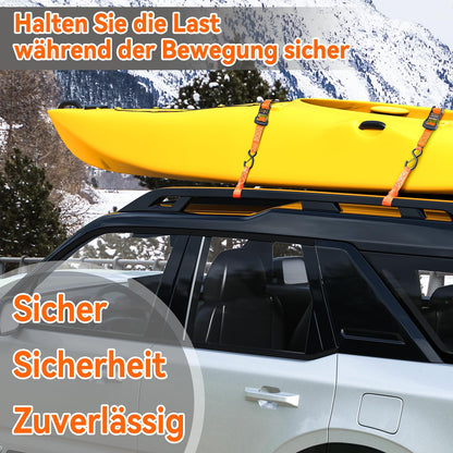 Ohuhu Spanngurte mit Ratsche 4er Set Schwerlast 4,6 m orange