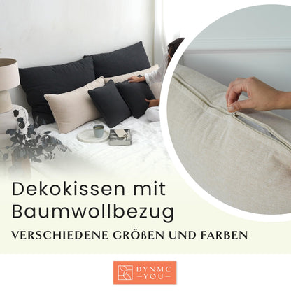 Sofakissen Gross Zierkissen - 40x70 cm Beige OekoTex 2er Set