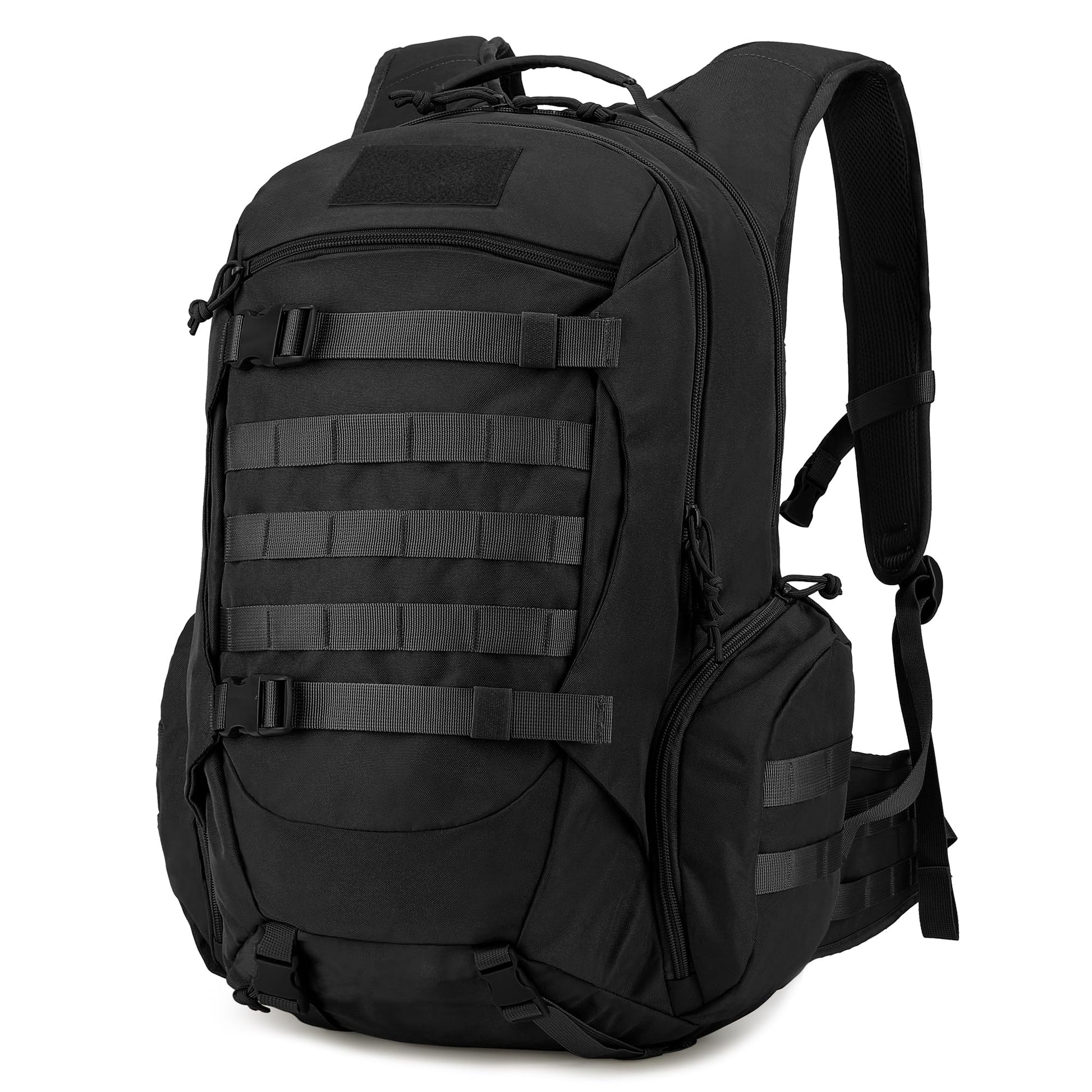 Mardingtop Taktischer Rucksack 35L Trekkingrucksack Outdoor, schwarz, mit MOLLE-System und Kompressionsbändern