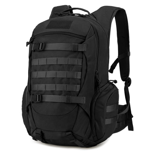 Mardingtop Taktischer Rucksack 35L Trekkingrucksack Outdoor, schwarz, mit MOLLE-System und Kompressionsbändern