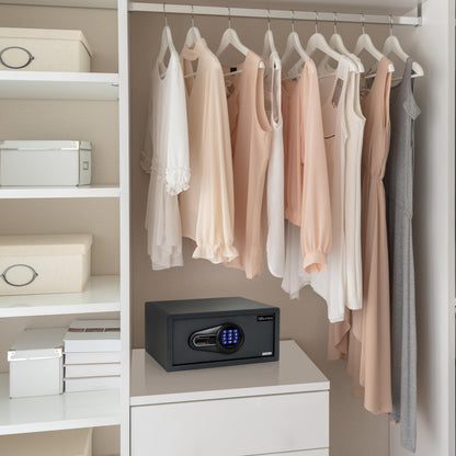 hjh OFFICE COMPACT I Möbeltresor 25,5L Elektronik Schloss Schwarz