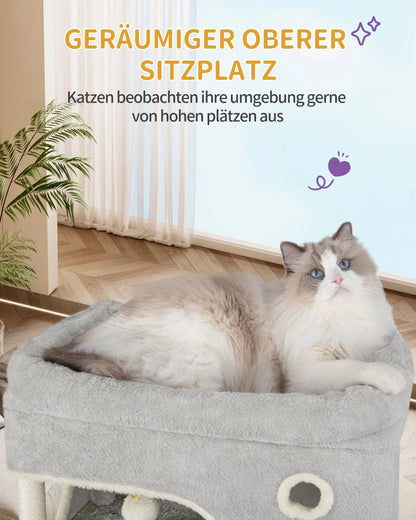 Hzuaneri Grosser Kratzbaum 178 cm – Hellgrau MS17818LG