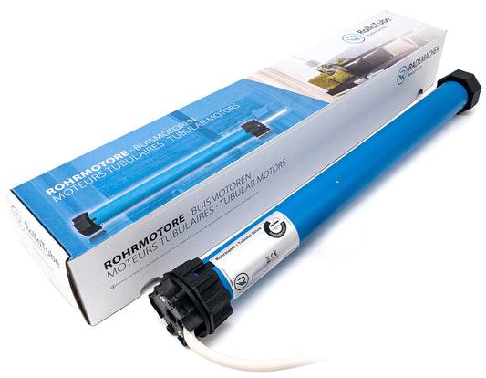 HOMEPILOT RolloTube S-line DuoFern Funk Rohrmotor 40 Nm SW60, zylindrisch. Rollladenantrieb: 40 Nm, SW60 Welle.