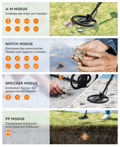 SUNPOW Metalldetektor für Erwachsene und Kinder – Multifunktional