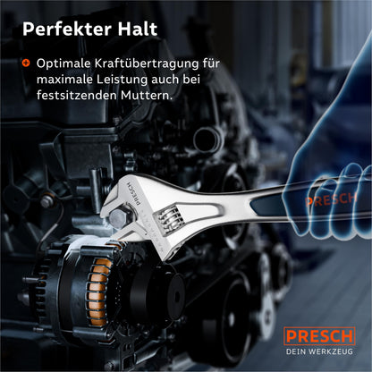 PRESCH Rollgabelschlüssel Set 200/250/300 mm, verstellbar