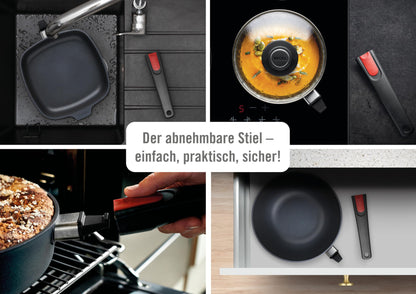 Woll Diamond Lite Viereckpfanne 28x28 cm – Antihaft, abnehmbarer Stiel