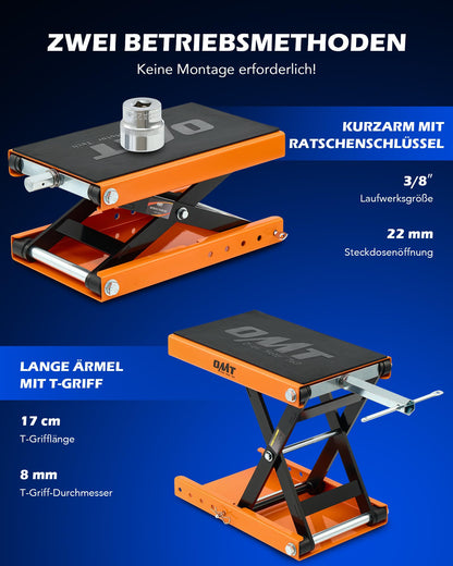 Orion Motor Tech Motorradheber 500kg Scherenheber - Orange