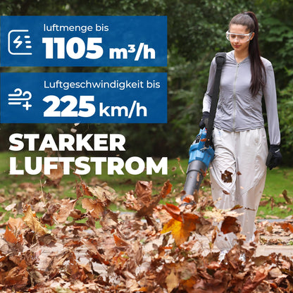 Dong Cheng Akku-Laubbläser DCLB40171 2x18V inkl. 3 Düsen