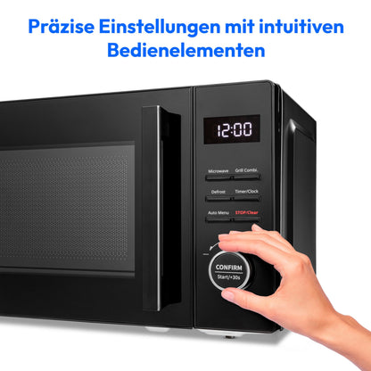 MEDION Mikrowelle MD12021 mit Grill, 20 Liter, 800 Watt, schwarz