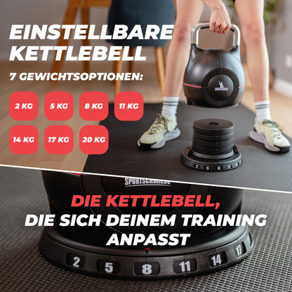 SPORTSCHMIEDE Verstellbare Kettlebell Hantelset Home Gym