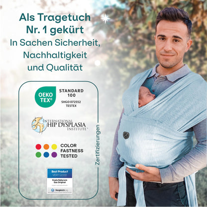 Koala Babycare Tragetuch Baby Neugeborene bis 9 kg, blau