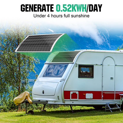 ECO-WORTHY 130W 12V Flexibles Solarpanel - Monokristallin