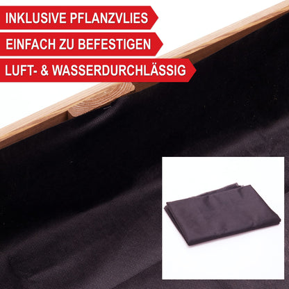 Onbest Premium Hochbeet aus Holz mit Pflanzvlies, 3 Pflanzrahmen