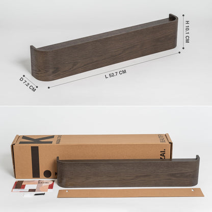 Kazai Toke Design-Wandgarderobe aus Echtholz – Eiche Dunkel