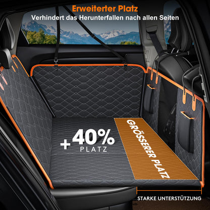 JOEJOY Hundedecke Auto Rückbank, Hundesitz Auto Rückbank Verbreitert mit Harter Unterseit, Hunde Autositz Ruckbank Wasserdicht Kratzfest rutschfest