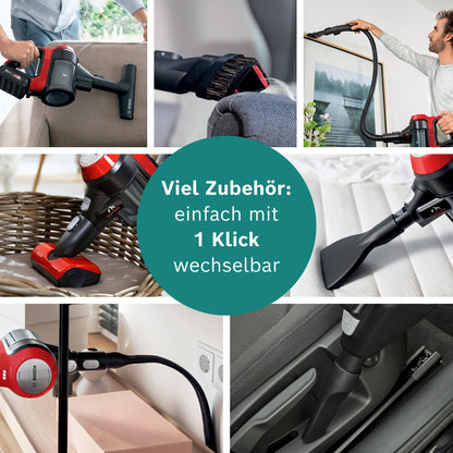 Bosch Unlimited 7 ProAnimal Akku-Staubsauger BKS711PET, beutellos, rot