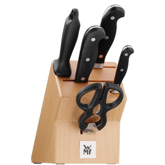 WMF Spitzenklasse Plus Messerblock 6-tlg. Buche geschmiedet