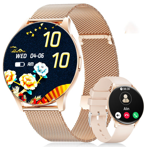 LIGE FV21 Smartwatch Damen mit AMOLED-Display, Roségold