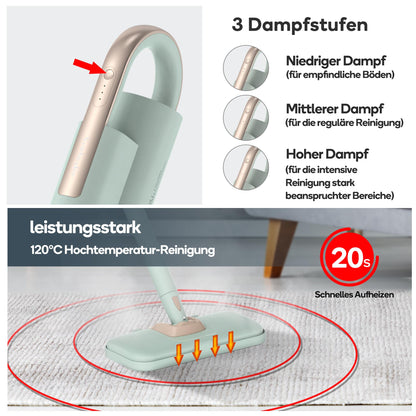 Newbealer 2-in-1 Dampfreiniger NB602N mit Handdampfreiniger, 1200 W
