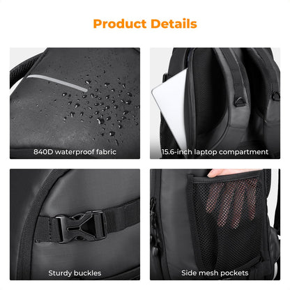 K&F CONCEPT Kamerarucksack wasserdicht mit Laptopfach, schwarz