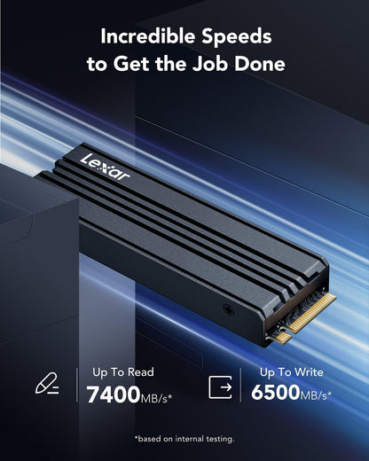 Lexar NM790 Interne SSD 2TB NVMe PCIe 4.0 mit Kühlkörper