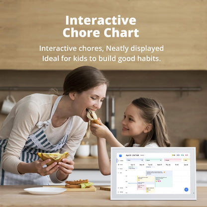 Dragon Touch 21.5 Zoll Digitaler Wandkalender Familienplaner – Weiss