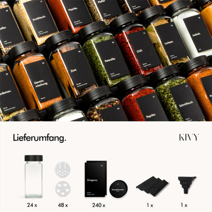 KIVY Gewürzregal Schubladen Organizer – 24 Gläser, verstellbar